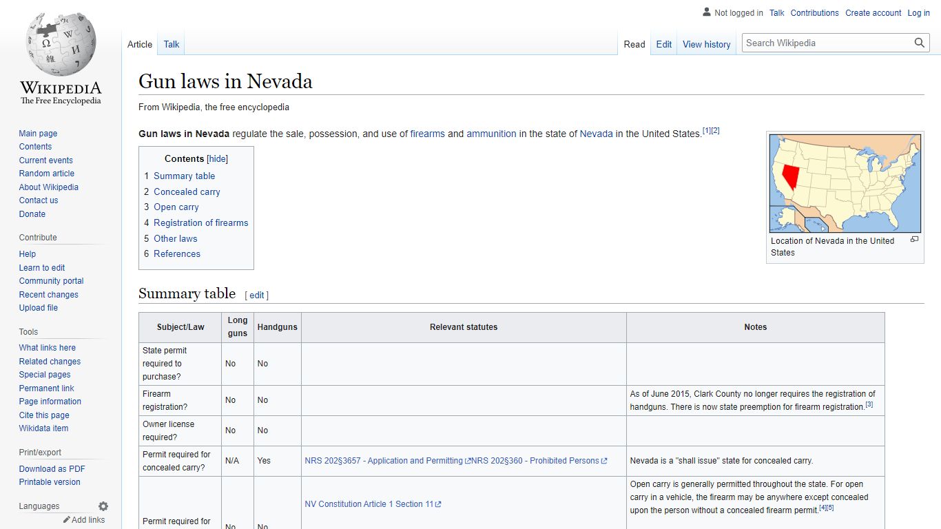 Gun laws in Nevada - Wikipedia